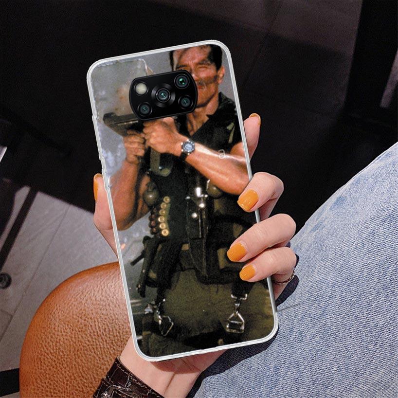 Arnold Schwarzenegger Terminator Phone Case For Xiaomi Poco X7 X6 X5 Pro F7 Ultra Redmi 15C 15 13C 13 12C 12 10 10A 10C 9 9A 9C