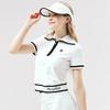 HENRY STUART Women'S Color-Blocked Half-Zip T-Shirt White