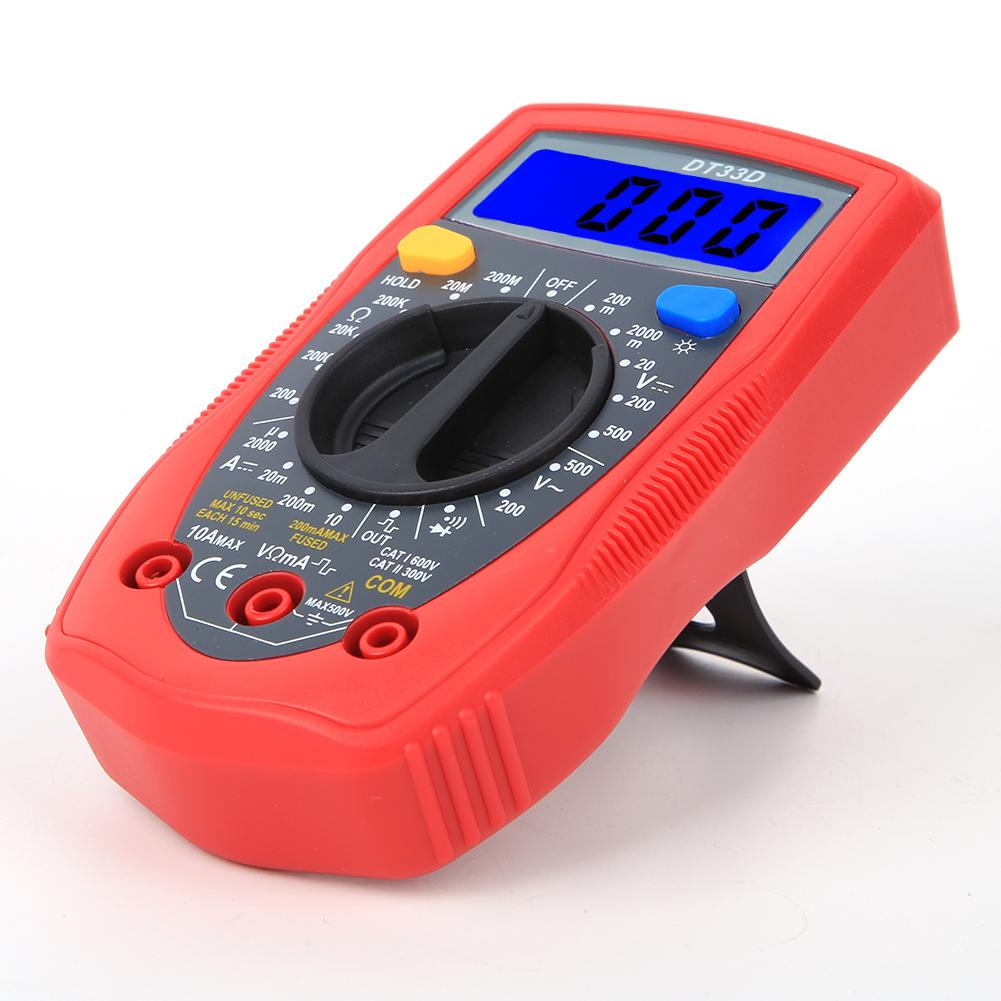 DT33D Mini Dijital Multimetre Voltmetre Taşınabilir Evrensel Ölçer 130 x 73.5 x 35mm