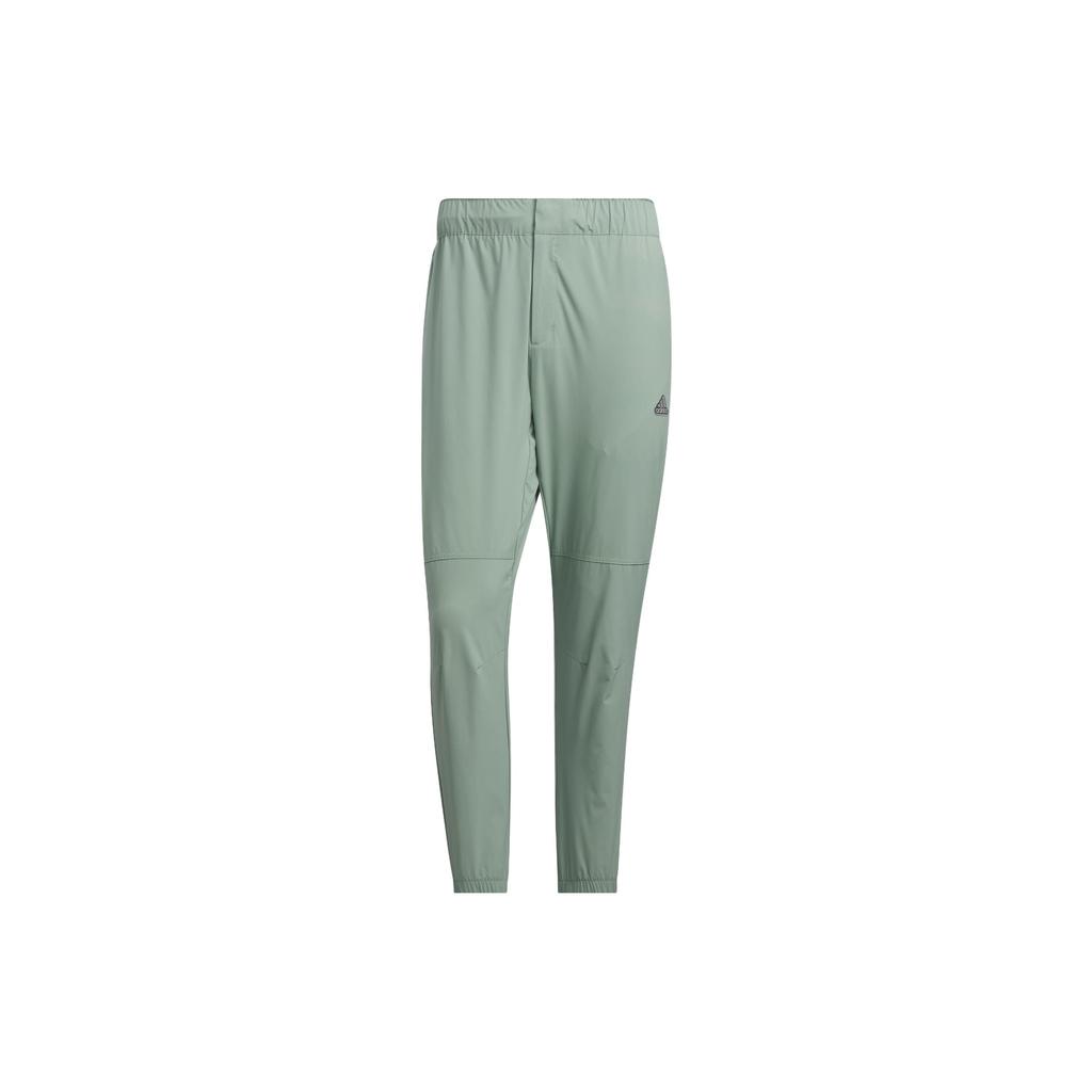 adidas Knitted Sweatpants Men's Dusty Green Moderate Tapered Pants IA8134