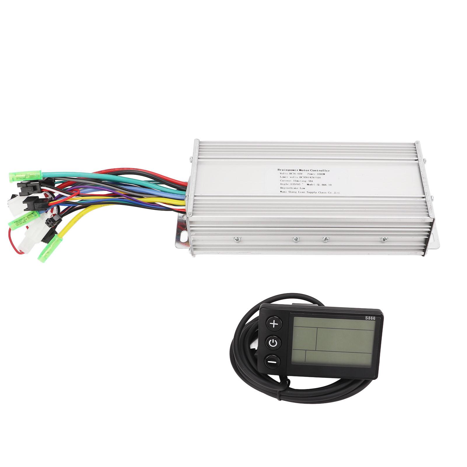 

1000W Brushless Motor Intelligent Controller Waterptoof LCD Meter 36‑60V Aluminum Alloy Electric Bike Controller Kit