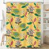 Colorful Floral Shower Curtain Bathroom Decor Yellow Green Pink White Flower Pattern 180x240cm Waterproof PEVA Fabric for Home U