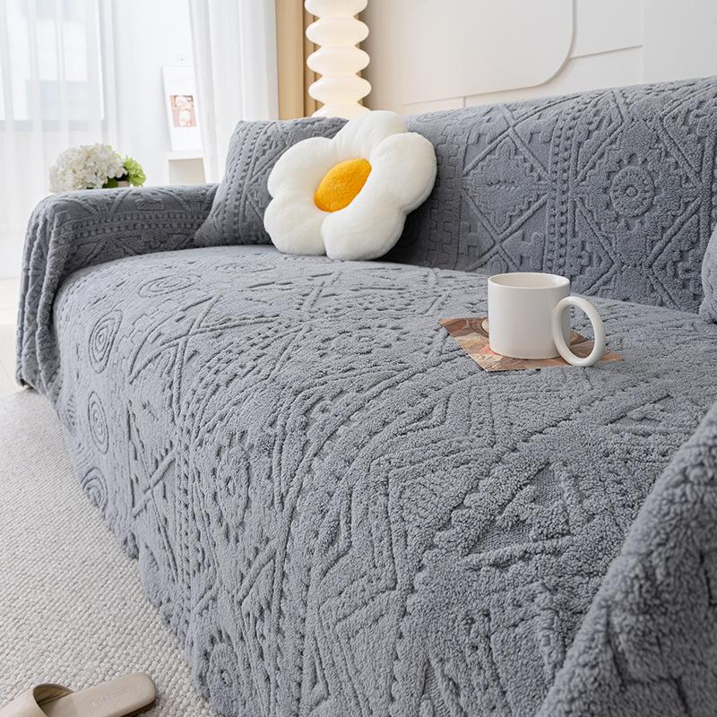 Simple Roman Holiday Plush Sofa Towel Living Room All-Inclusive Universal Dust Cover Nap Blanket Blanket