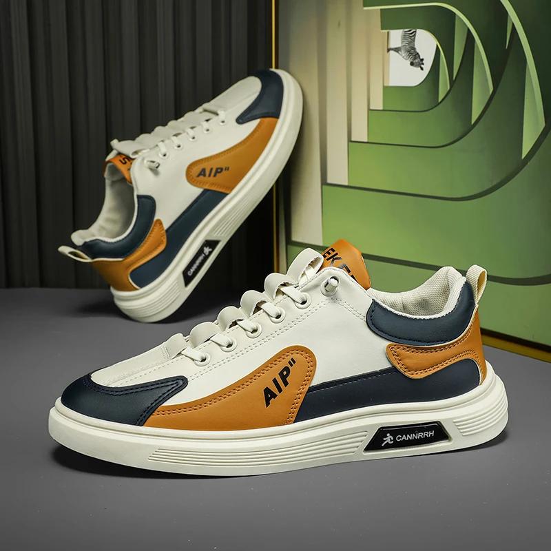 2025 Spring and Autumn New Men's Shoes Leather Low Cut Fashion Fashion Running Sports Men's Casual Fashion Shoes
