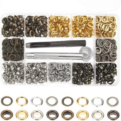 Grommets Eyelets with Tool, 6mm Grommet Kits for Fabric, Canvas, Curtains