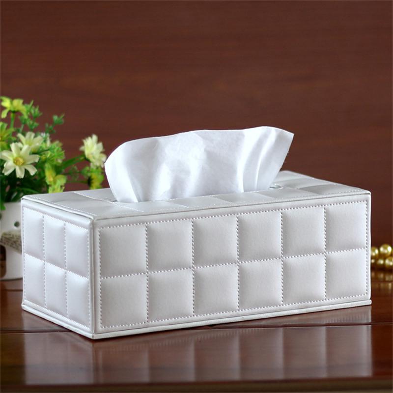 Tissue Box Rectangle Paper Towel Holder Desktop Napkin Storage Container Kitchen Tissue Tray For Home Office
