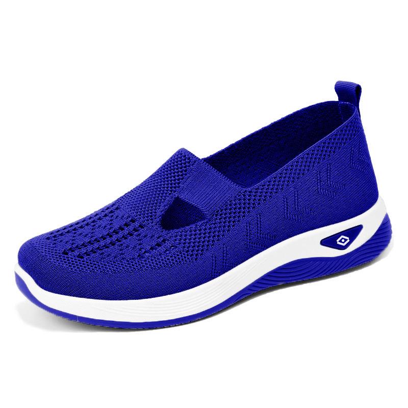 Shoes Women's Summer Large-size Women's Shoes Medium and Old Mother Shoes Fly-woven Breathable Casual Single Shoes Old Beijing Cloth Shoes