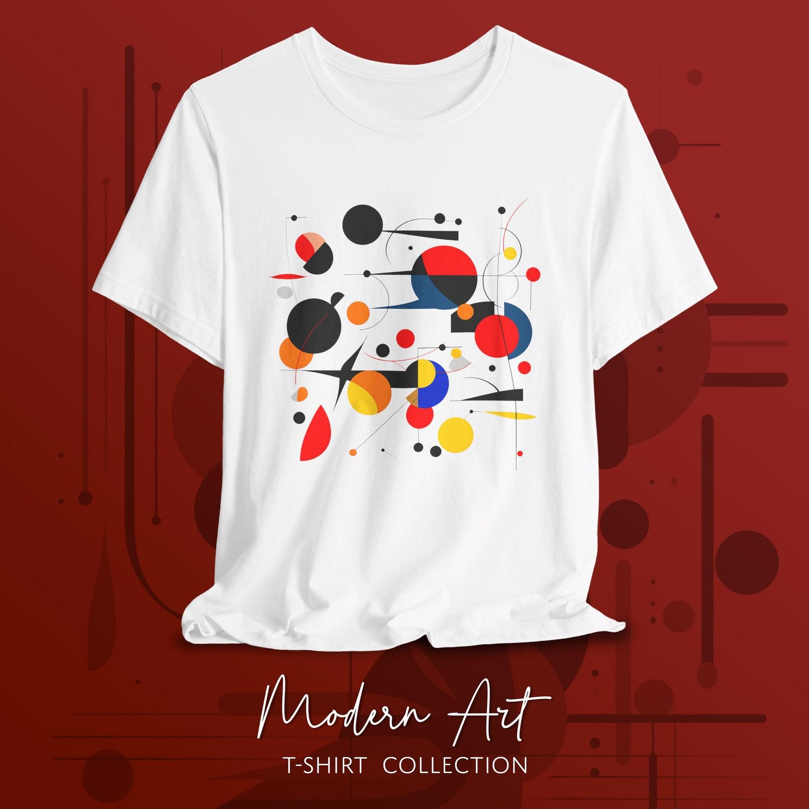 Abstract Modern Art Graphic Tee, Bold Statement Shirt S