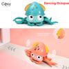 Rechargeable Dancing Squid with Light & Music & Induction Lying Flat, Electric Dancing Octopus Toddler Interactive Toy Gifts