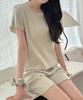 Moyora (Set-Up) Women'S Lounge Wear Short Sleeve T-Shirt + Shorts [Mint]