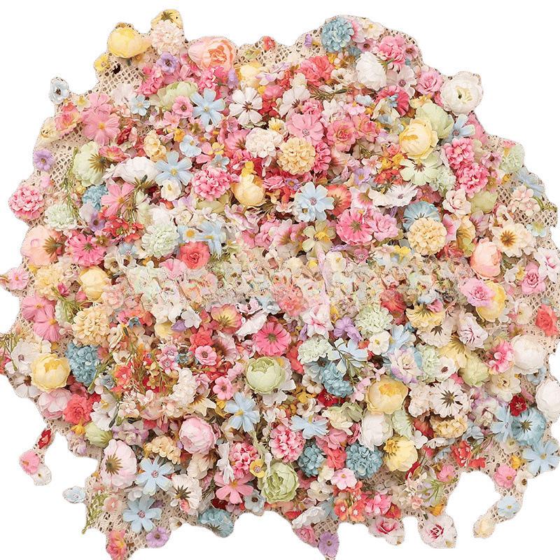 Simulated Small Flower Silk Mixed Material Pack for Handmade Wedding Wreath or Headwear.