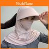 Sun Protection Sun Hat With Drawstring For Women Summer Uv Shield Face Mask