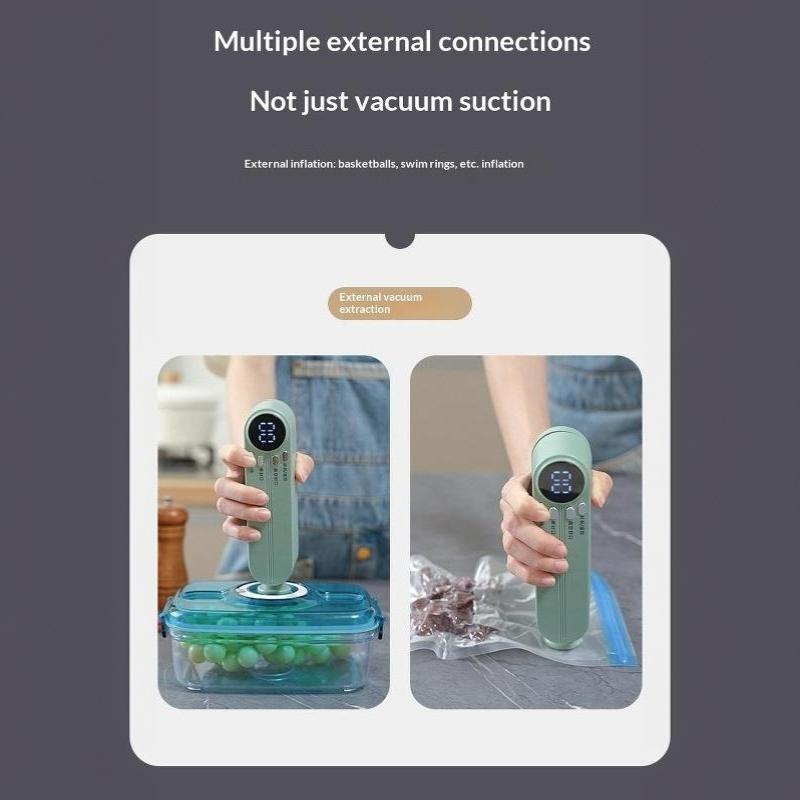 Fully Automatic Rechargeable Mini Wireless Food Vacuum Sealer Portable Sealer for Home Kitchen Sous Vide Food Prep Use