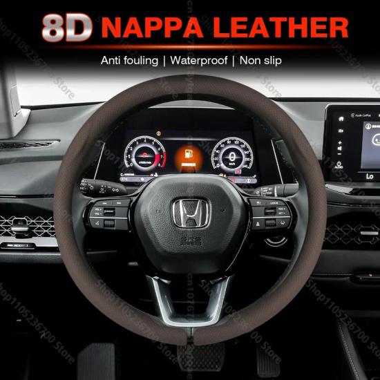 For Honda TYPE R Accord Civic HRV CRV CITY Jazz Pilot Odyssey Spirior FIT Ultra Thin 8D Nappa Leather Car Steering Wheel Cover