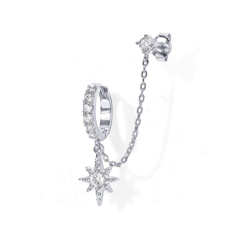 Fashion Rhinestone Tassel Earrings For Women Versatile Personalized Hoop Earrings Trendy Stud Earrings Jewelry Accessories