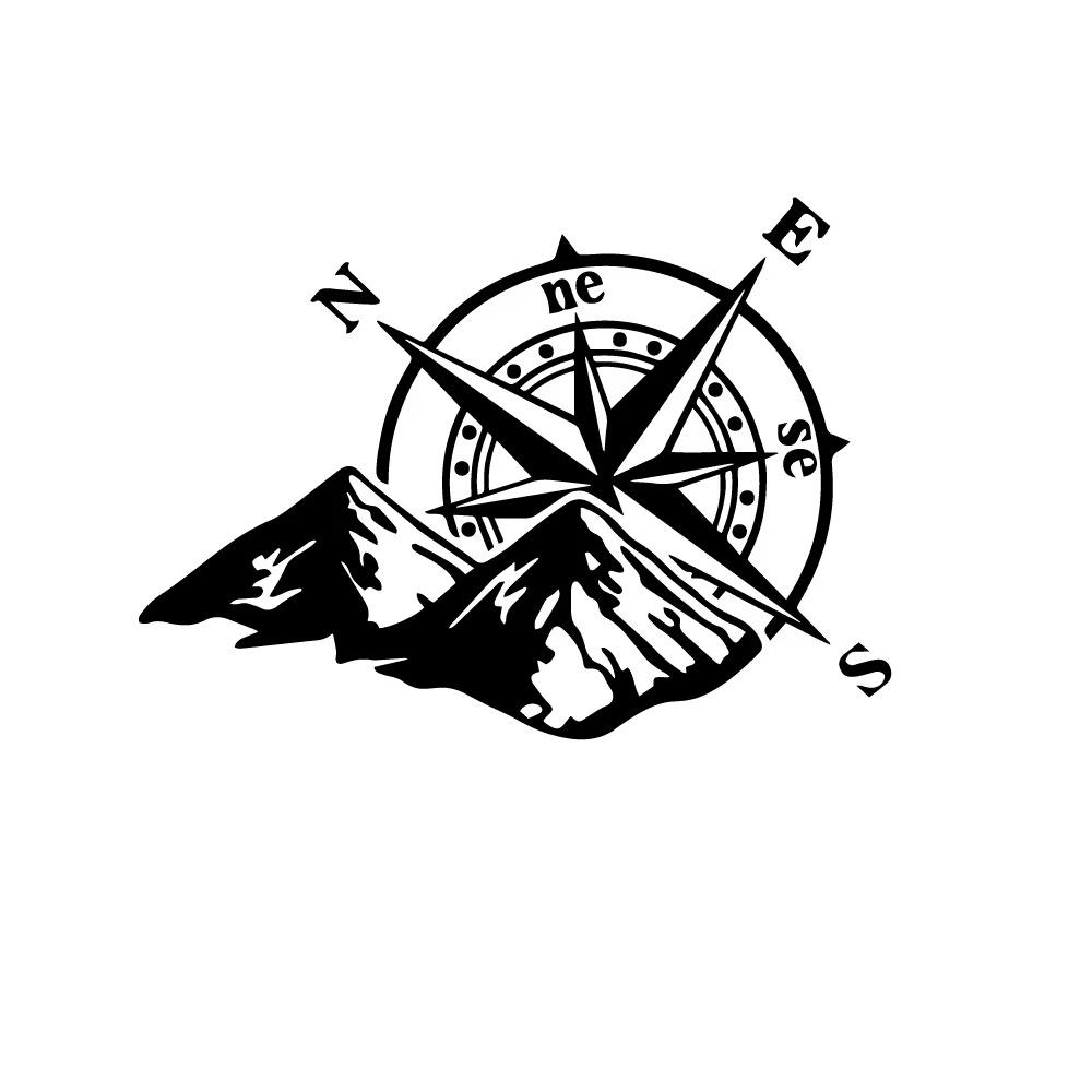 LYKX Adventure Sports Compass Car Sticker Wrap Vinyl Decal Mountain Engine Cover Door Window Multiple Sizes