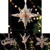 Christmas Scene Decor With Pc Snowflake And Reindeer Ornaments For Holiday Party