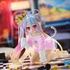 10cm No Game No Life Anime Figure Desktop Cute Cat Ear Shiro Action Figure Room Decorations PVC Adult Collection Model Doll Toys