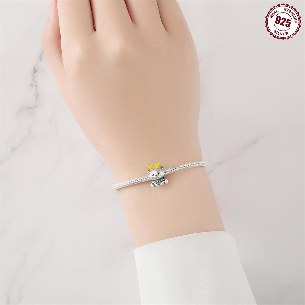 Copper Christmas Series Elk Heart Hat Charms Beads Fit Original Bracelet Necklace Fine Jewelry Women Diy Gifts