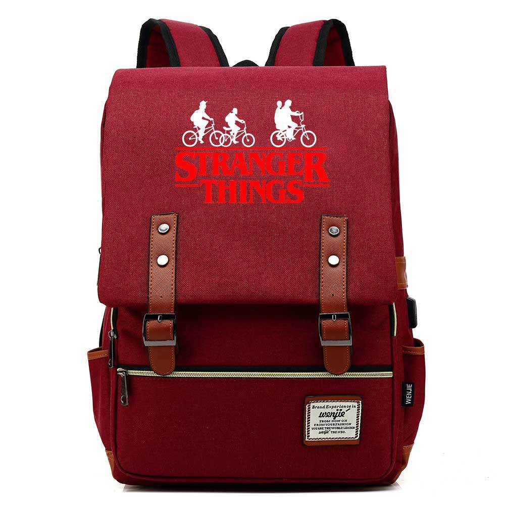 Stranger Things Studenten-USB-Rucksack