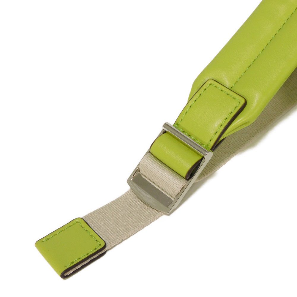 Used Jet Set Medium Pocket Daypack (11974) 35T4STTB2L 7927 Calfskin Unused Logo Lime Women's from Japan AUTHENTIC