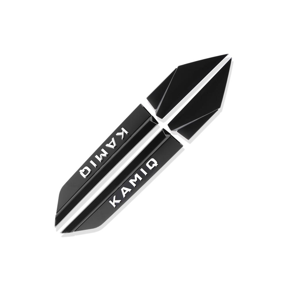 AAABU1 2PCS 3D ABS Kodiaq Karop Kamiq Superb Emblem Car Fender Side Wing Badge Sticker Decoration Car Modification Accessorie For SKODA
