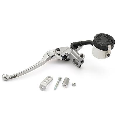 Daytona Motorcycle Brake Master Left Side Horizontal NISSIN Silver Clear 49013 Cylinder, Only, Type, 11mm, Body/Buffed Lever,