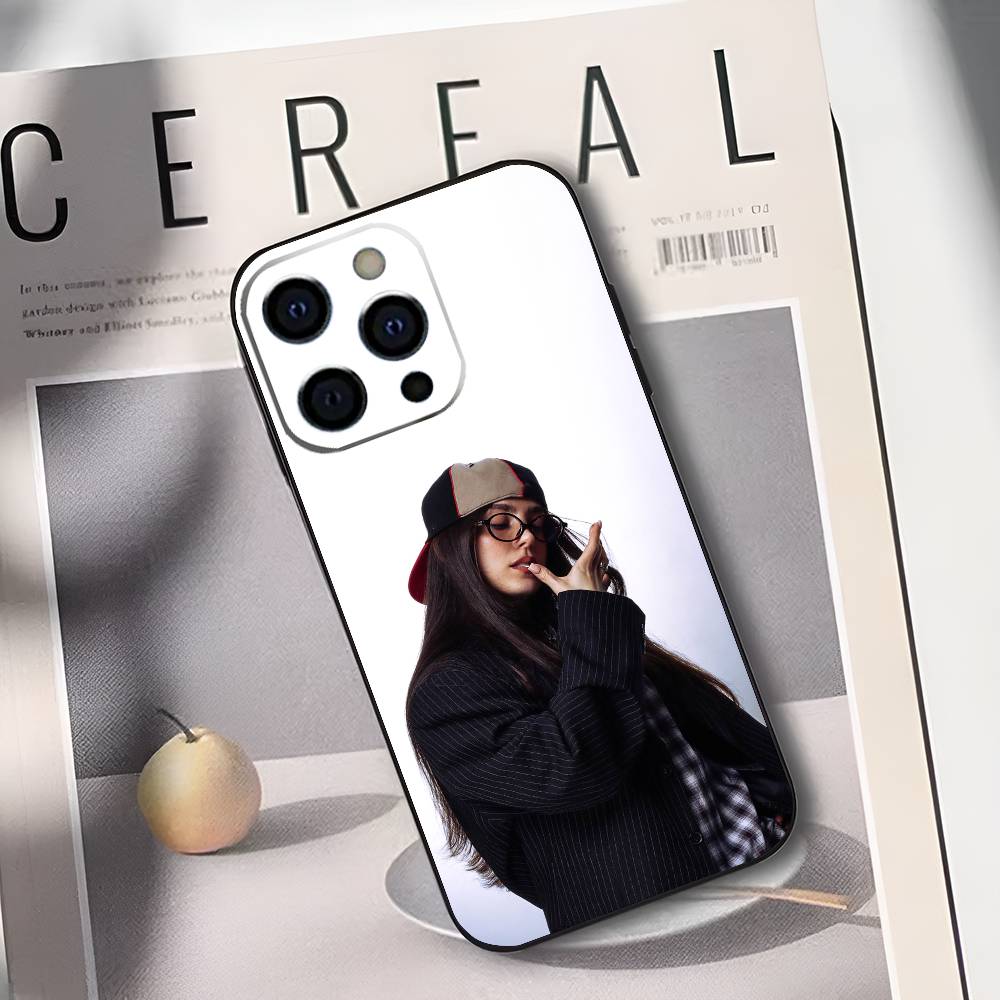Singer B-Billie Eilish Phone Case For IPhone 17,16,15,14,13,12,11,Plus,Pro,Max,Plus,XS,soft Case Black Silicone
