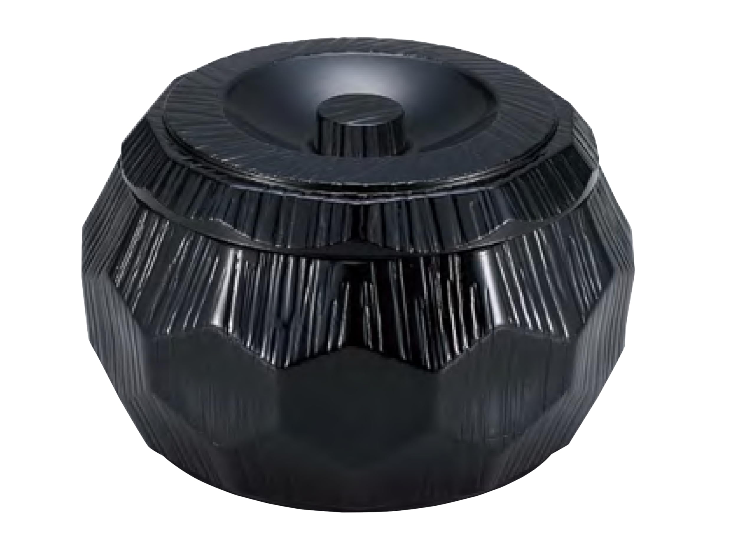 Лакерная посуда Вакаидзуми Рис Хитсумабуси Чаша в форме черепашьего панциря, Черный, Дизайн, U-1-68 чёрный