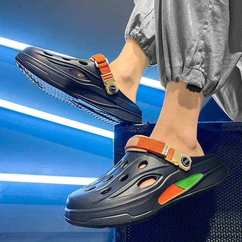 Camouflage hole shoes new sandals men's beach shoes going out travel shoes casual student sandals tide