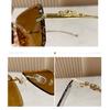 Rimless Punk Vintage Sunglasses Women Men Luxury Brand Designer UV400 Metal Leopard Head Hip Hop Shades