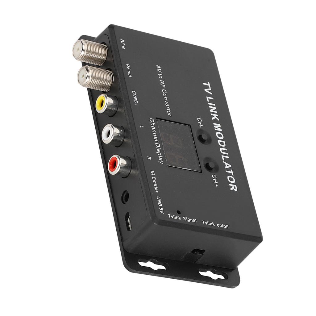 TM70 UHF TV LINK Modulator AV To RF Converter IR Extender with Channel Display