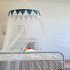 Dome Hanging Mosquito Net European Style Palace Bed Curtain Punch-free Installation Mosquito Net Simple Fur Ball Girl Bed Curtai