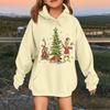 Children's Fashionable Casual Long-sleeved Loose Christmas Print Pullover Hooded Sweatshirt
