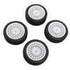 4PCS 1 10 RC Rally Car Tires Replacement for Tamiya TT01 Xv02 Sturdy Plastic 70mm RC Car Maze Tire Wheel Rim White