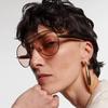 Retro Kröte Doppelte Brücke Pilot Sonnenbrille - Europäischer & Amerikanischer Stil, Personalisiertes Galvanisiertes Metall Design.