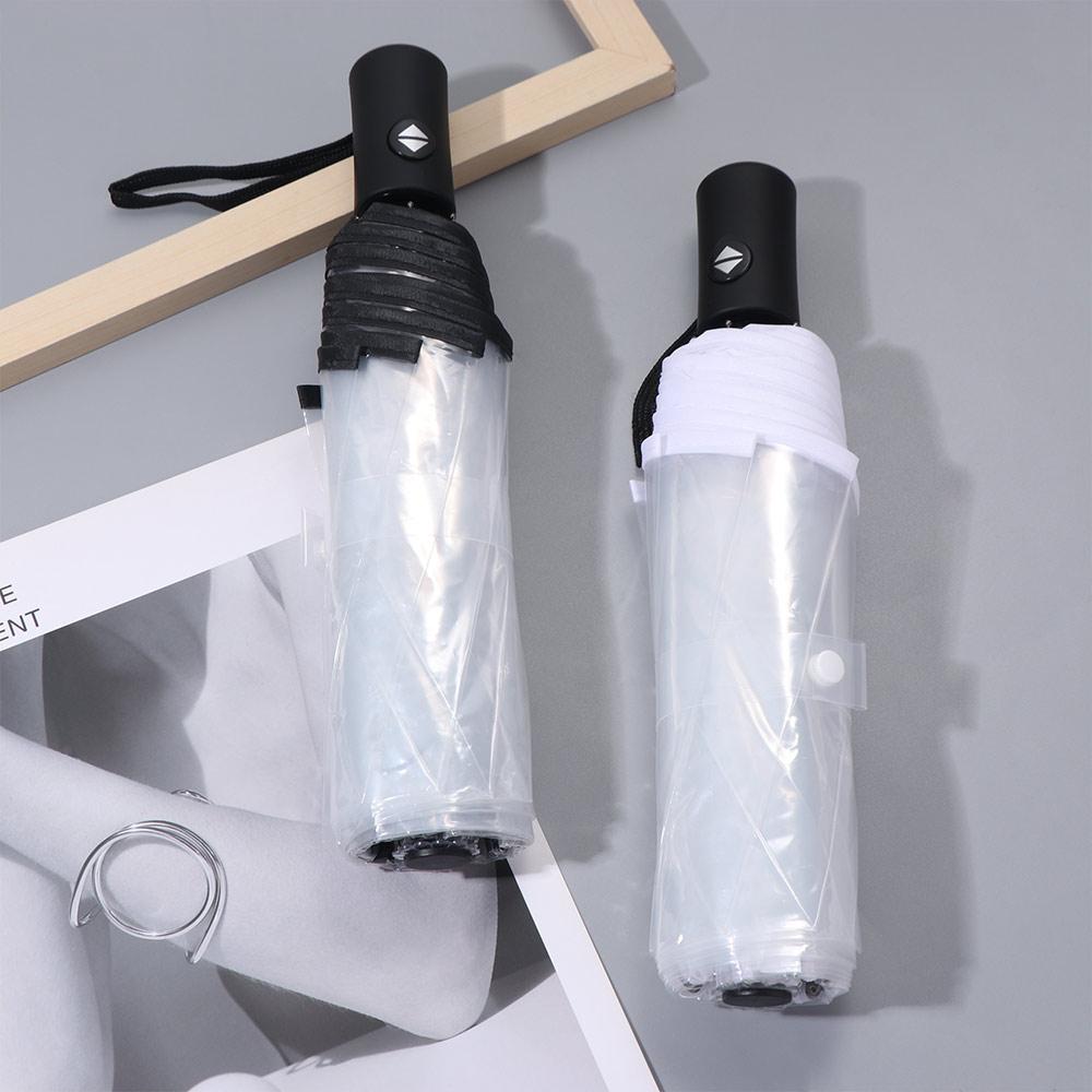 Windproof Clear Rain Umbrella Rainproof Folding Sun Umbrella Transparent Automatic Umbrella Women
