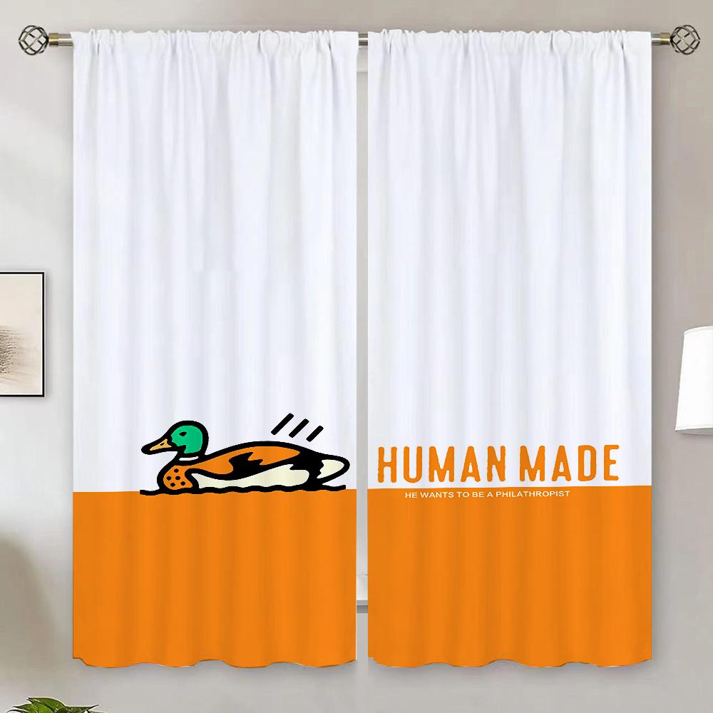 Human Made Elegant Room Curtains for Living Room Tulle in Kitchen Curtain Tiebacks Blinds Home Interior Curtains Salon 2 Pieces