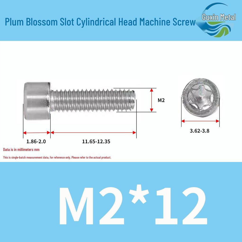 304 Stainless Steel Torx Head Machine Screws M1.6-M3