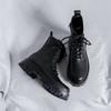 2024Neu Hochwertige Mode High Top Herren Outdoor Stiefel Luxusmarke Rutschfest Dicke Sohle Knöchelstiefel Lässige Leder Basic Stiefel