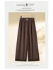 Spring 2025 Casual Plus Size Wide Leg High Waist Pants, Thin Drapey Summer Style, Khaki & Black