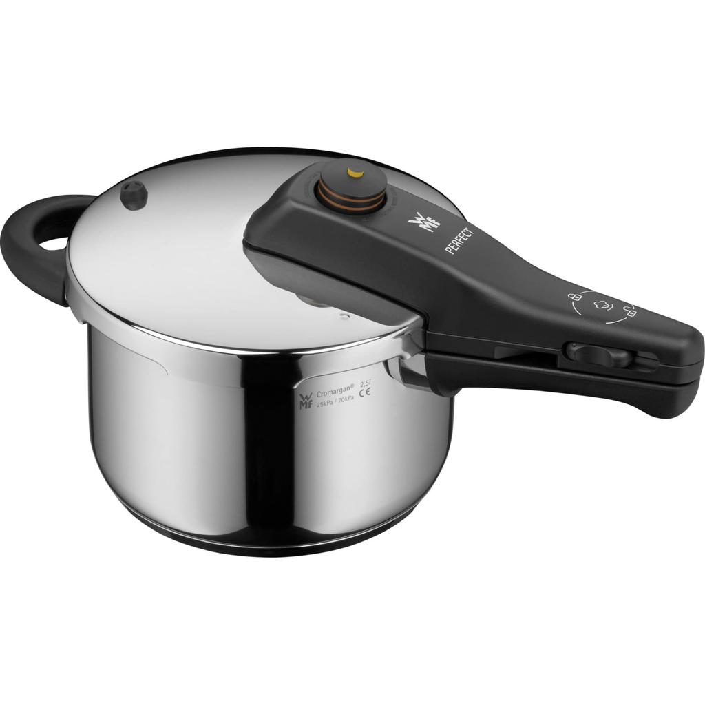 WMF (Wave Motor Corporation) Pressure Cooker 2.5L, IH and Gas Stove Compatible, 2-Stage Pressure Setting, Easy-to-Use Basic Model, "Perfect S Pressure