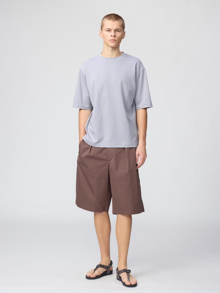 UNIQLO 482295 AIRism Cotton Oversized T-Shirt BLACK WHITE GRAY PINK RED BROWN GREEN BLUE NAVY PURPLE Men Japan