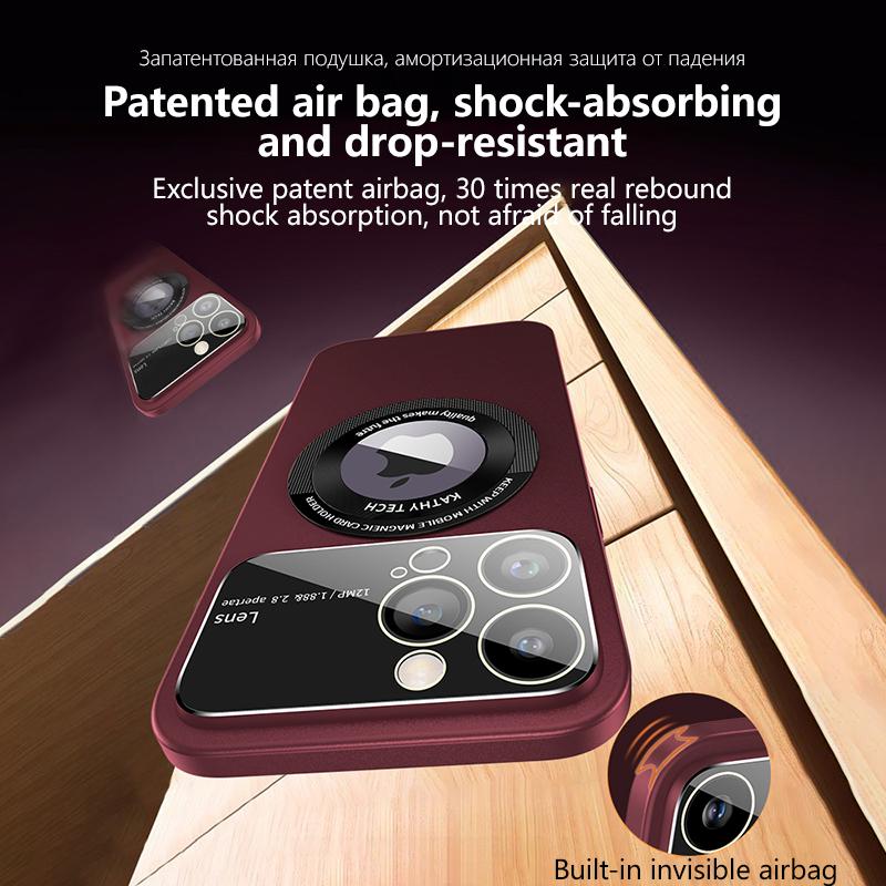 Luksusowe matowe etui do ładowania bezprzewodowego Magsafe Magnetic dla iPhone'a 15 14 13 12 11 Pro Max Plus Aparat Obiektyw Ochraniacz Telefonu