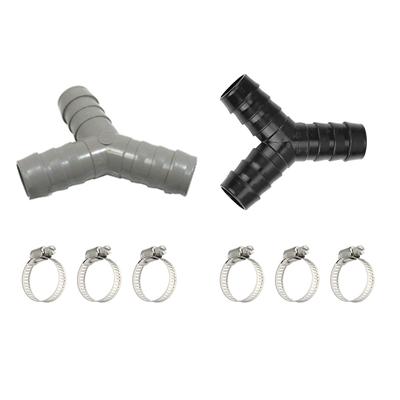 Lot de 2 réducteurs de tuyau de vidange en Y pour machine à laver, connecteur en plastique pour tuyau fendu, adaptateur à trois voies