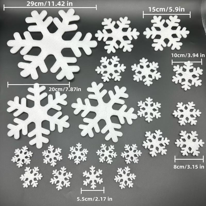 Foam Snowflake & Pine Cone Christmas Tree Ornaments Set - 26 Pieces