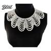 Stylish Statement Piece Faux Pearl Bib Necklace Hollow Design Choker