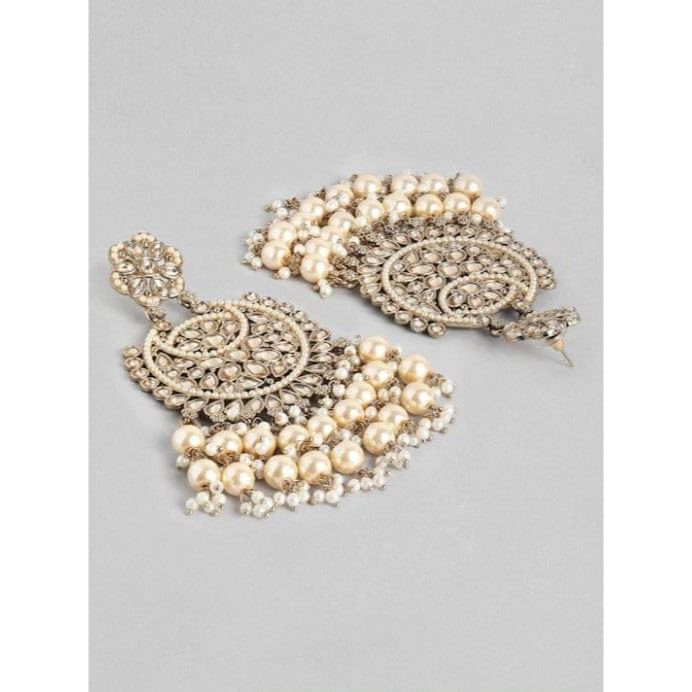 Chandelier Earrings Kundan Pearl Traditional Jewellery Wedding Festive Gift for Women & Girls