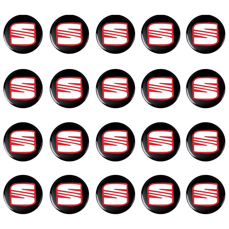 2/5/10Pcs 14mm Car Remote Key Fob Emblem Badge Radio Button Sticker For SEAT Leon FR Altea Ibiza Toledo Cordoba Alhambra Arona Ateca Exeo