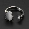 Natural Stone Ring Hollow Rings for Women Y2K Trend Ring Fashion Finger Jewelry